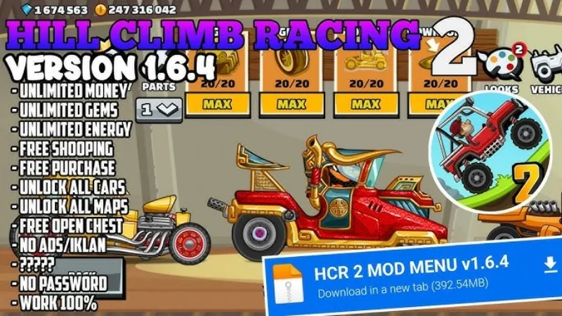 Hill Climb Racing 2 MOD APK v1.75.1 (Unlimited Money, Mod Menu) screenshot 11