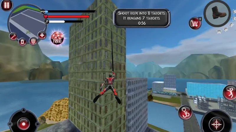 Rope Hero MOD APK v7.3.0 (Unlimited Diamonds, Skill Points) screenshot 4